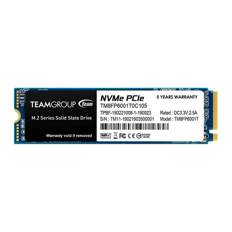 Disco Duro Solido SSD TEAMGROUP  MP33 M.2 PCIe SSD, 1TB, DC +3.3V