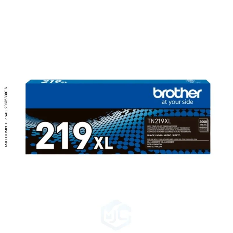 Toner Brother TN-219XL Black P/ L3560/ L3760/ L3280 3000 PAGINAS