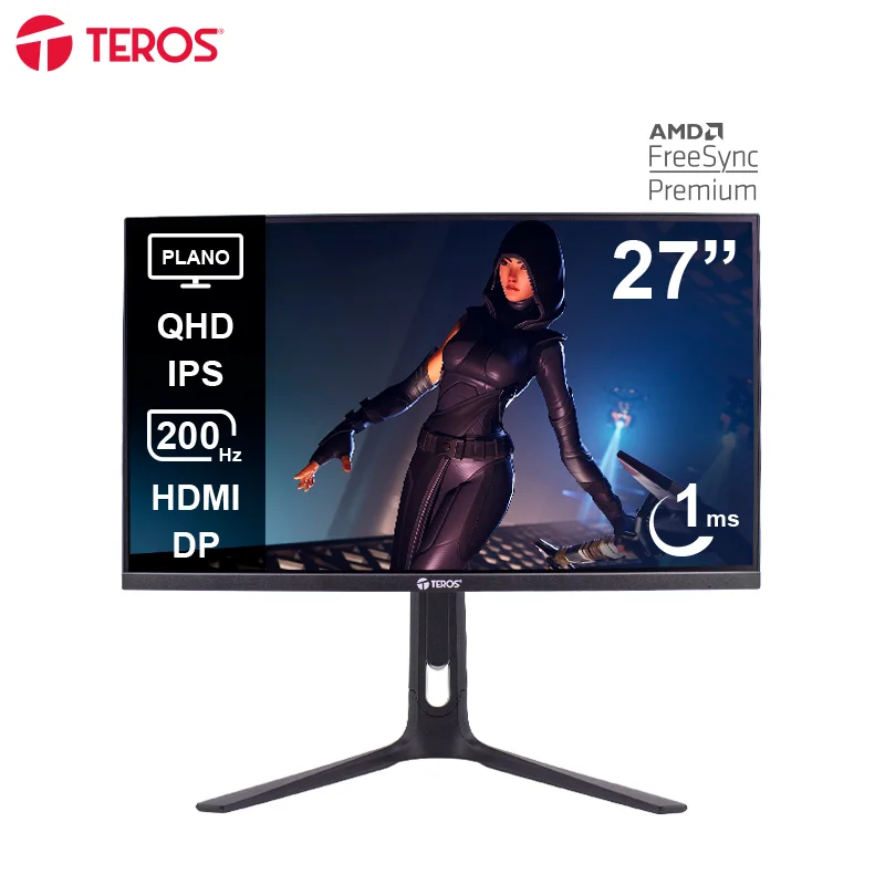 Monitor Gaming Teros TE-2754G 27" QHD IPS 200Hz 1ms HDMI DisplayPort Audio Out