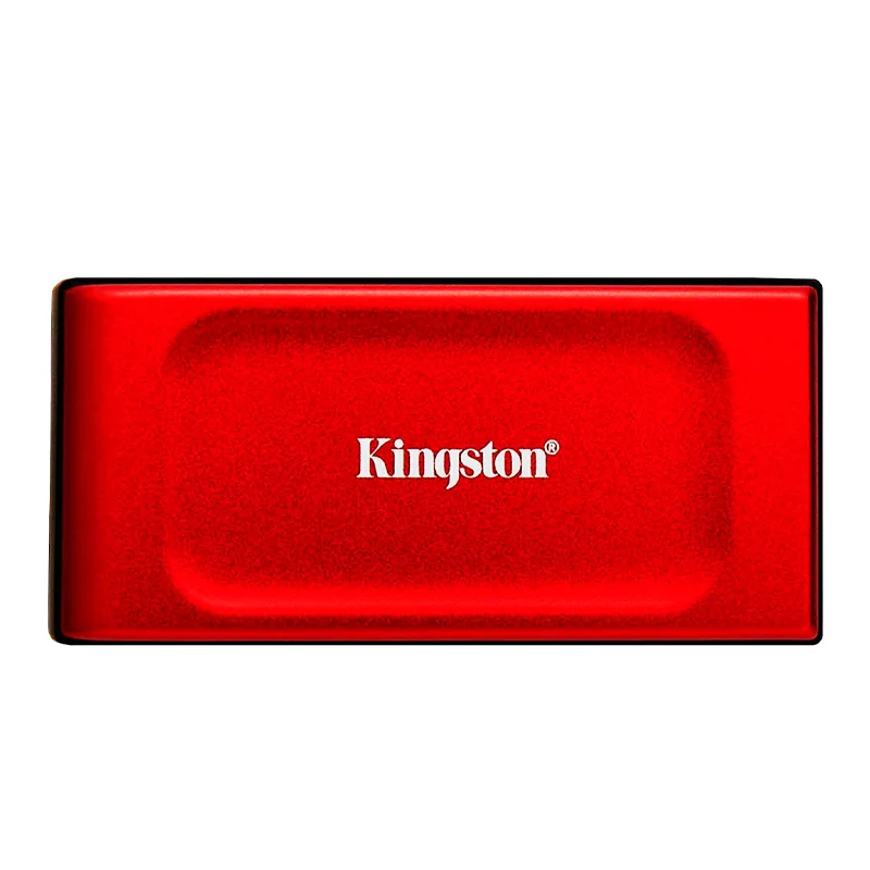 Disco duro sólido externo Kingston XS1000, 2TB, USB 3.2 Gen 2 Tipo-C, Color Rojo