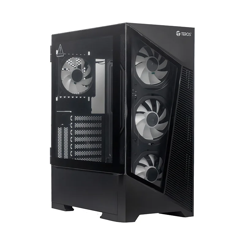 Case Gamer TEROS TE-1330G, ITX, M-ATX, ATX, E-ATX, 3.5" y 2.5", Negro