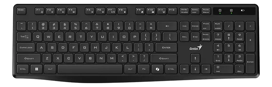 TECLADO GENIUS WIRELESS KB-7200 AI COPILOT SILENT MULTIMEDIA USB SP BLACK (31320002401)