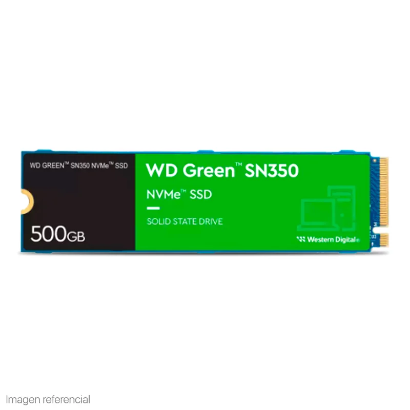 Disco duro solido SSD Western Digital Green SN350 NVMe, 500GB M.2 2280