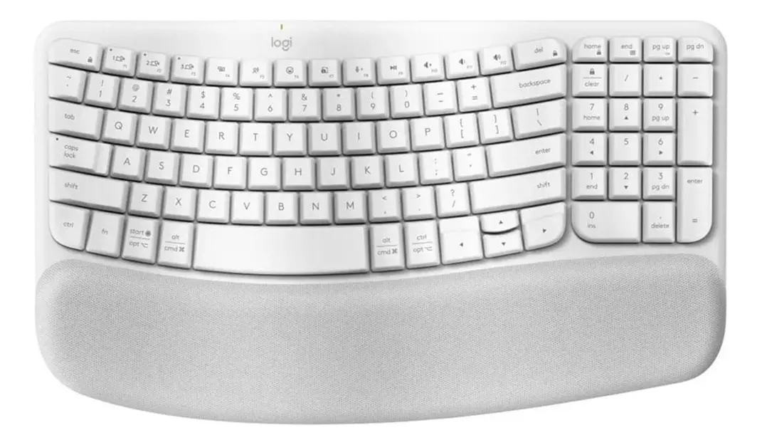 TECLADO LOGITECH ERGO WAVE WIRELESS BOLT/ BT/ SP WHITE (920-012279)