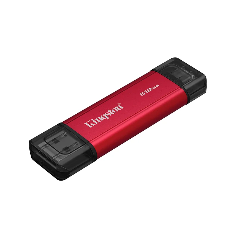 Disco duro sólido externo Dual Portatil Kingston 512GB, Interfaz USB-A, USB-C, USB 3.2 Gen 2