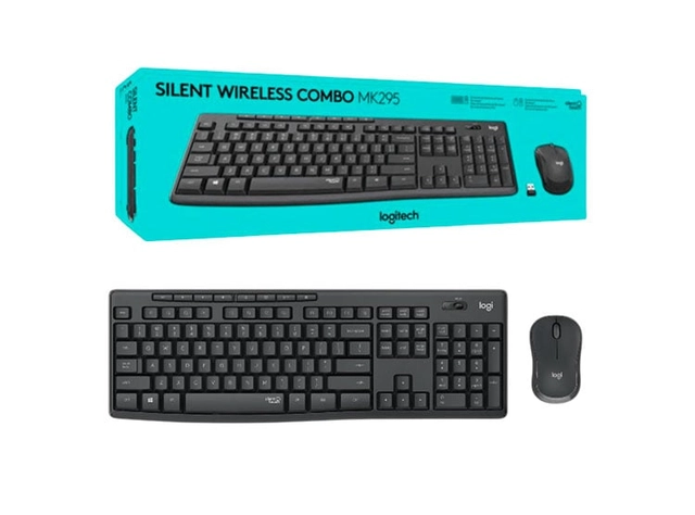 TECLADO LOGITECH + MOUSE MK295 WIRELESS USB BLACK (920-009792)