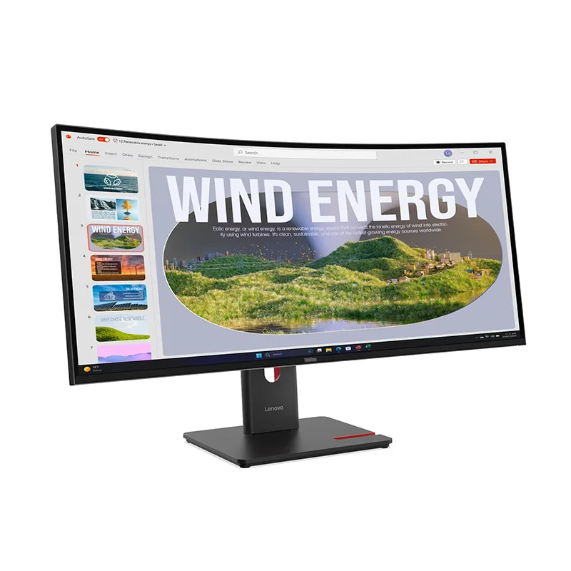 Monitor Curvo Lenovo ThinkVision T34WD-40 34" 1500R, WLED WQHD VA, HDMI, DP, RJ-45, USB-C, USB-A