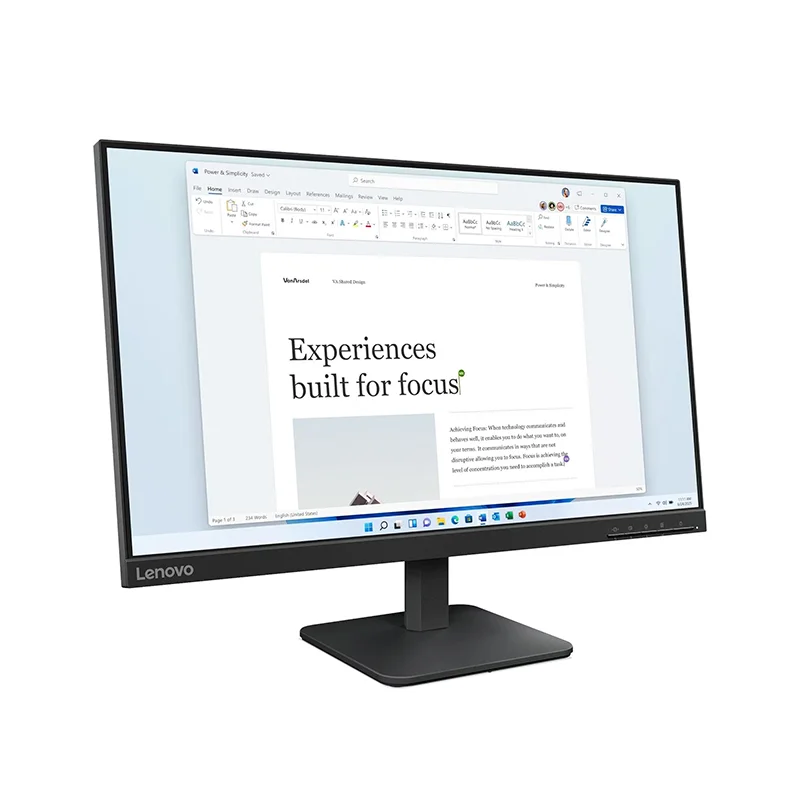 Monitor Plano Lenovo L24-4e,23.8" (1920 x 1080) WLED FHD IPS, HDMI, VGA