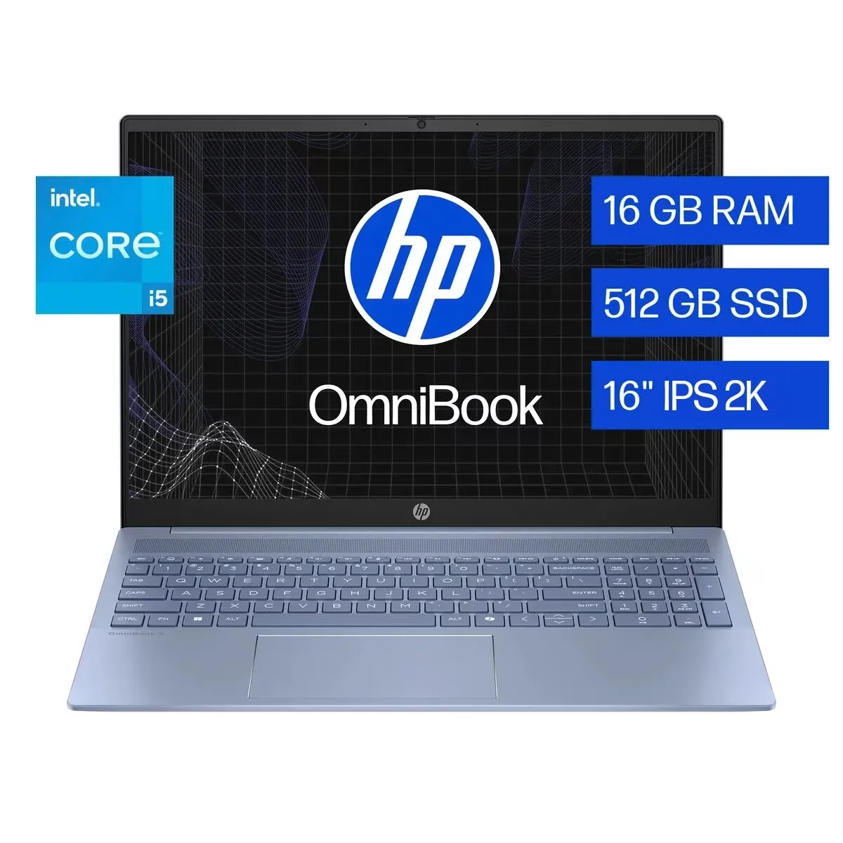 Laptop HP OmniBook 5 16 PULGADAS  Core i5 16 GB RAM 512GB SSD Windows 11 Home 16-ba1051la