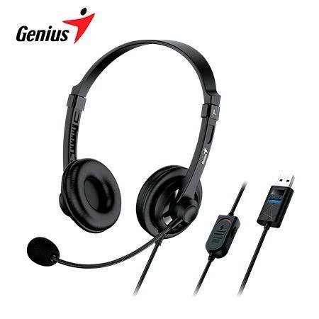 AUDIFONO CON MICROFONO GENIUS HS-230U USB-A 2.4M BLACK (31710021401)